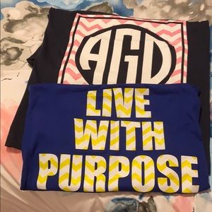 Bundle of 2 NWT AGD - Alpha Gamma Delta Shirts